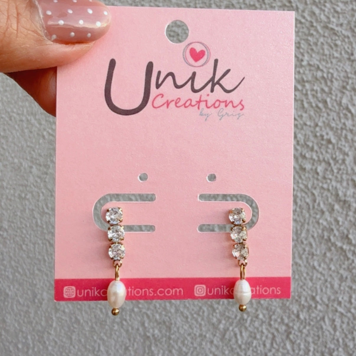 Aretes Brillo Perla