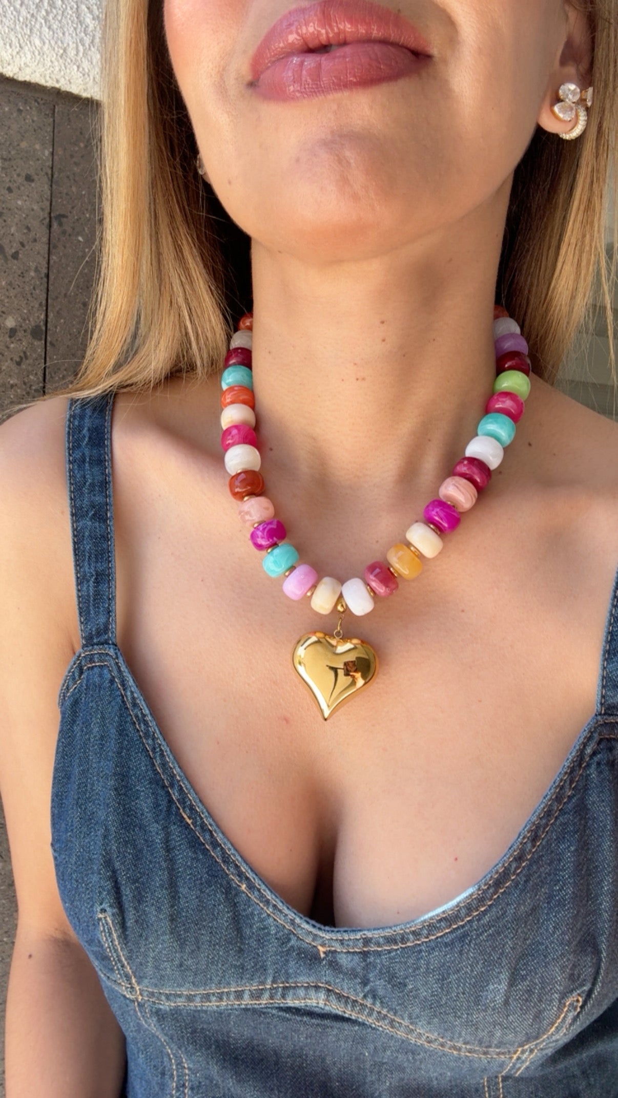 Collar Corazón Multicolor