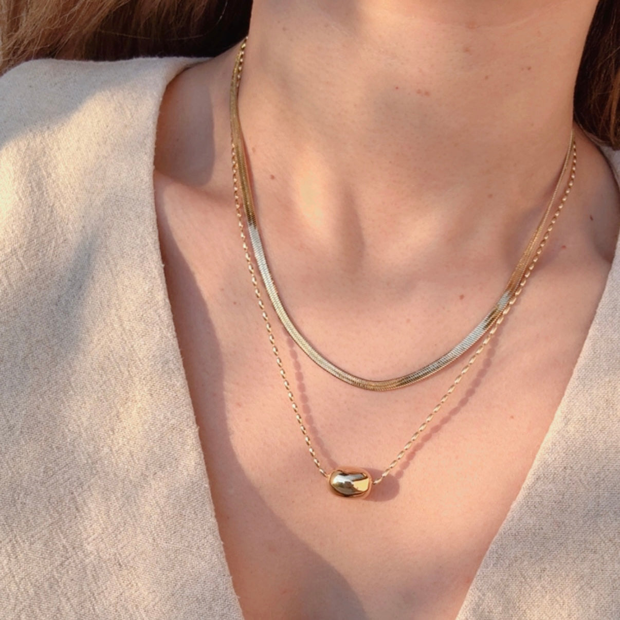 Collar Layered Plano Oval