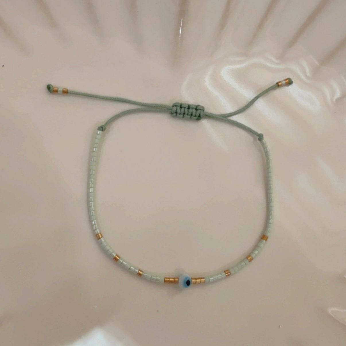 Pulsera Sencilla Ojito Menta