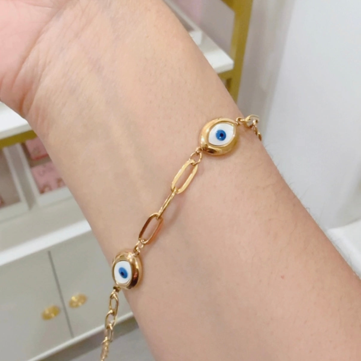 Pulsera Eslabon Ojitos