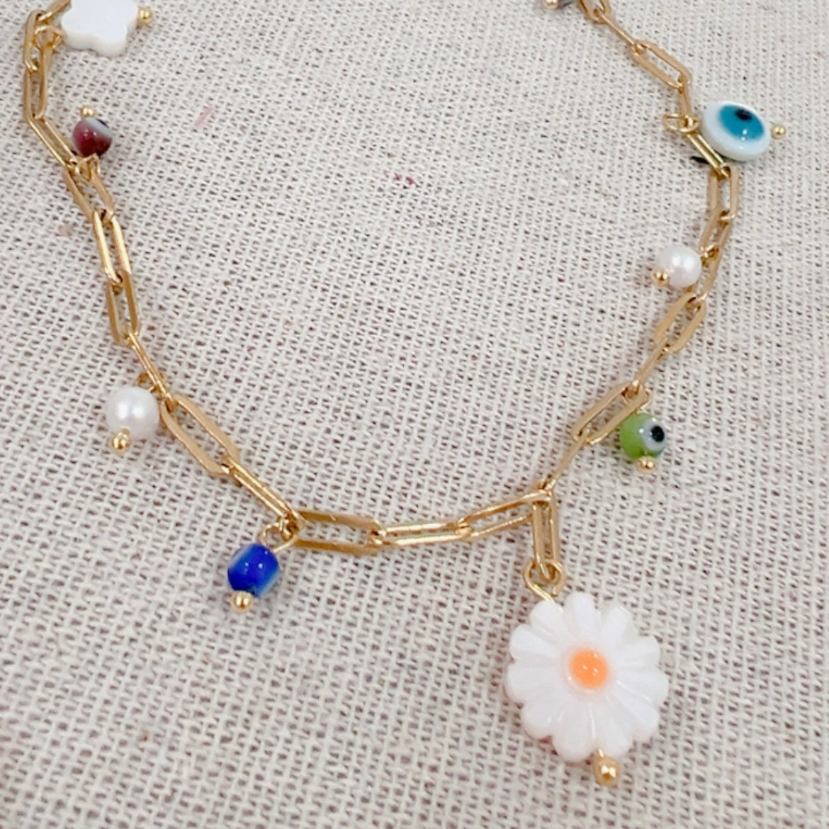 Collar Ojitos Flor