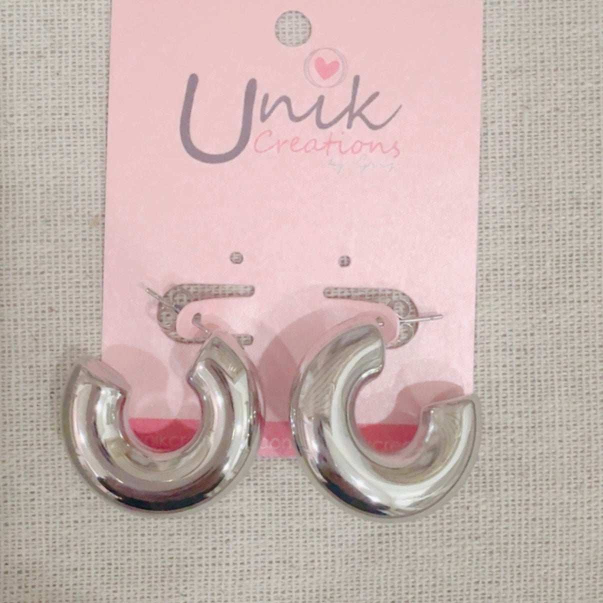 Aretes Chunky Plateados