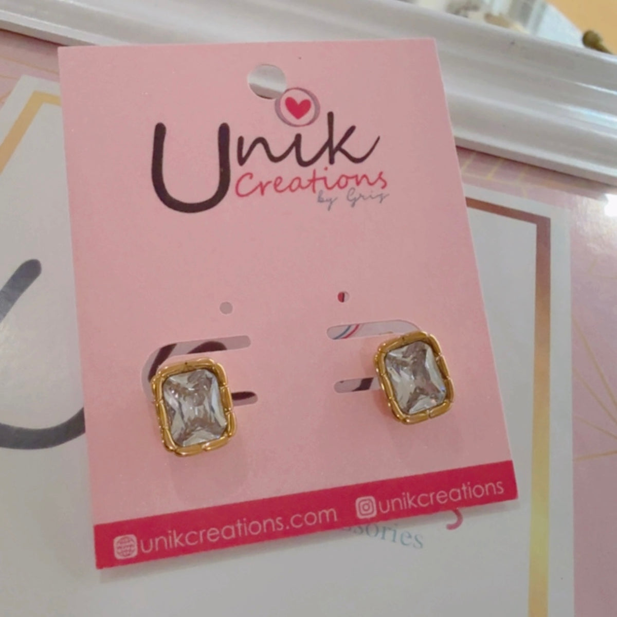 Clear Stud Earrings