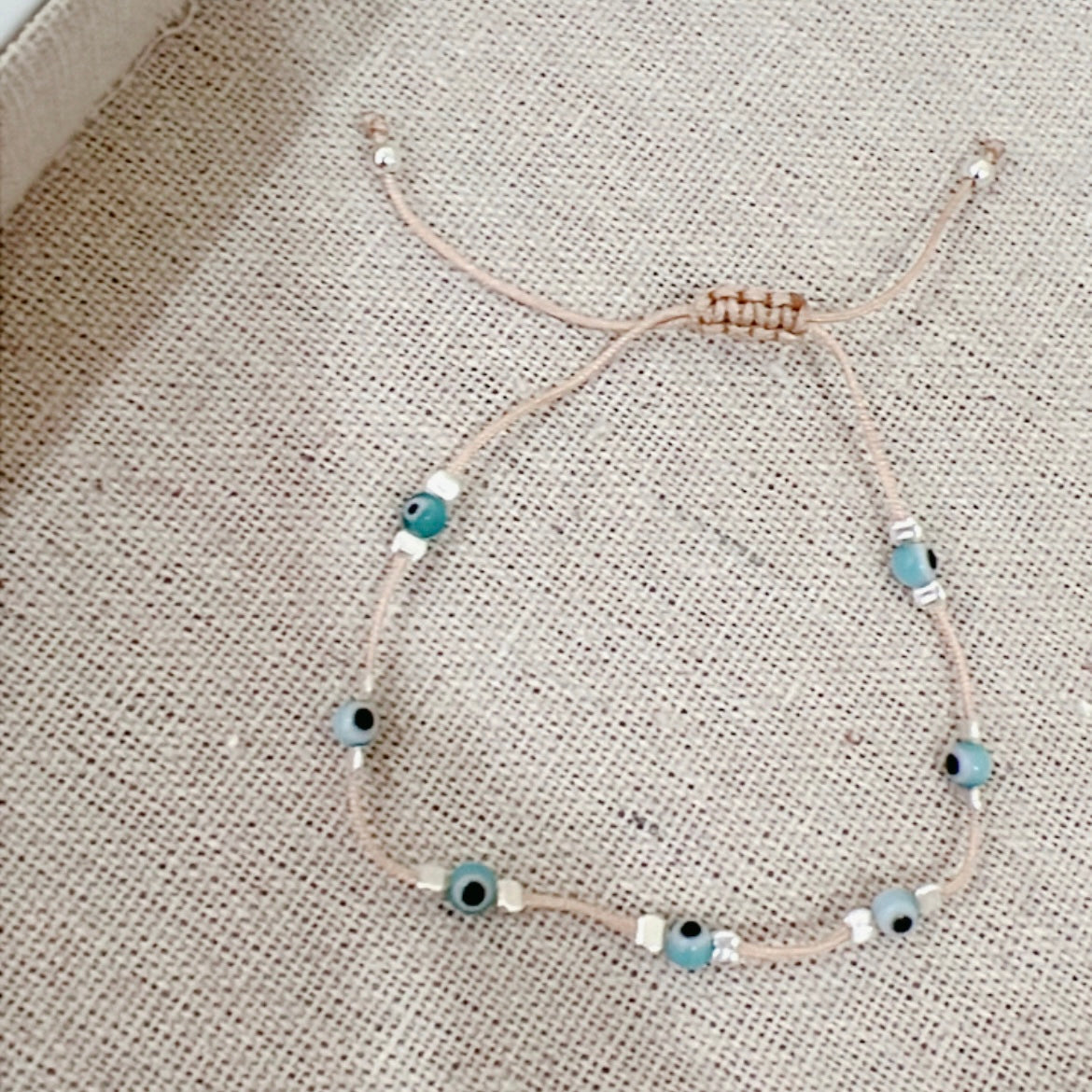 Pulsera Ojito Mixto Plata