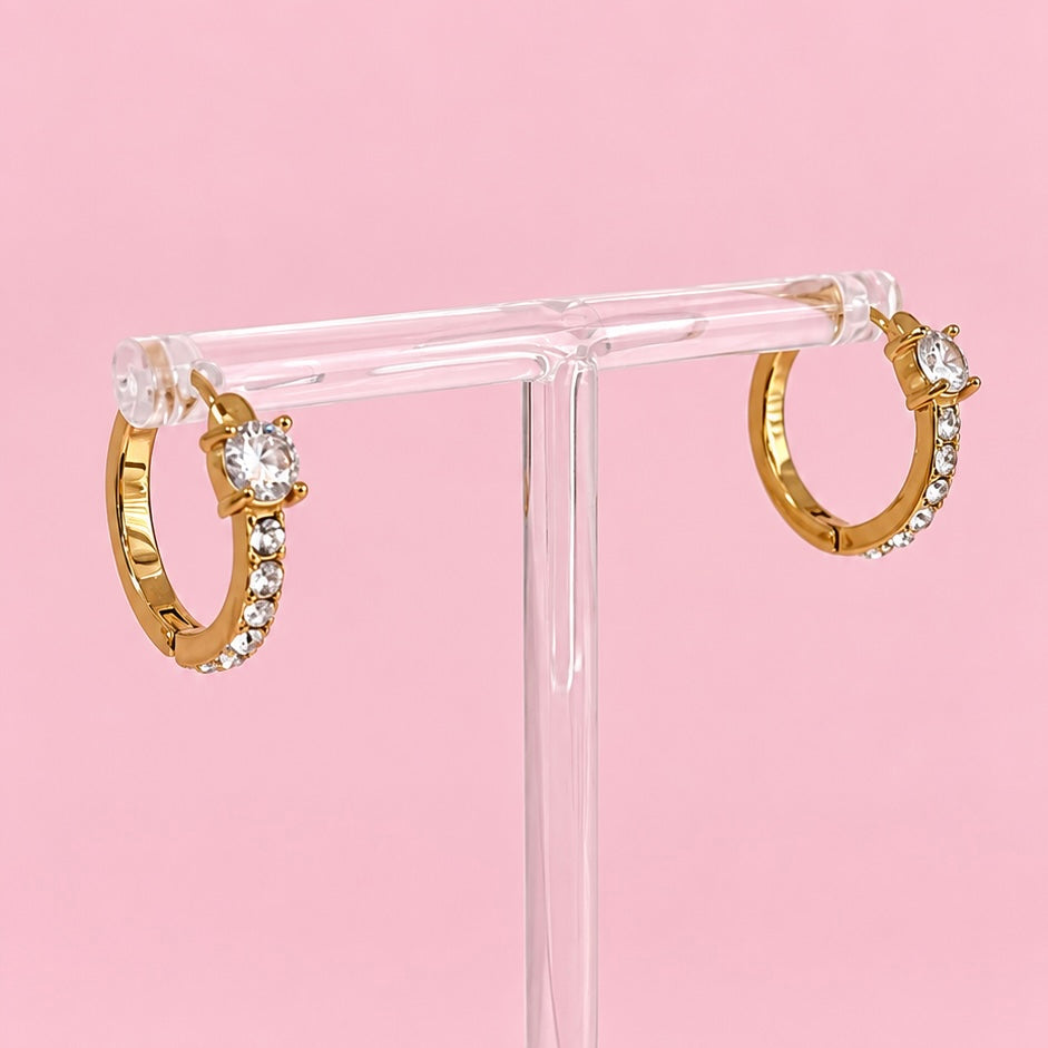Rhinestone Hoop Earrings