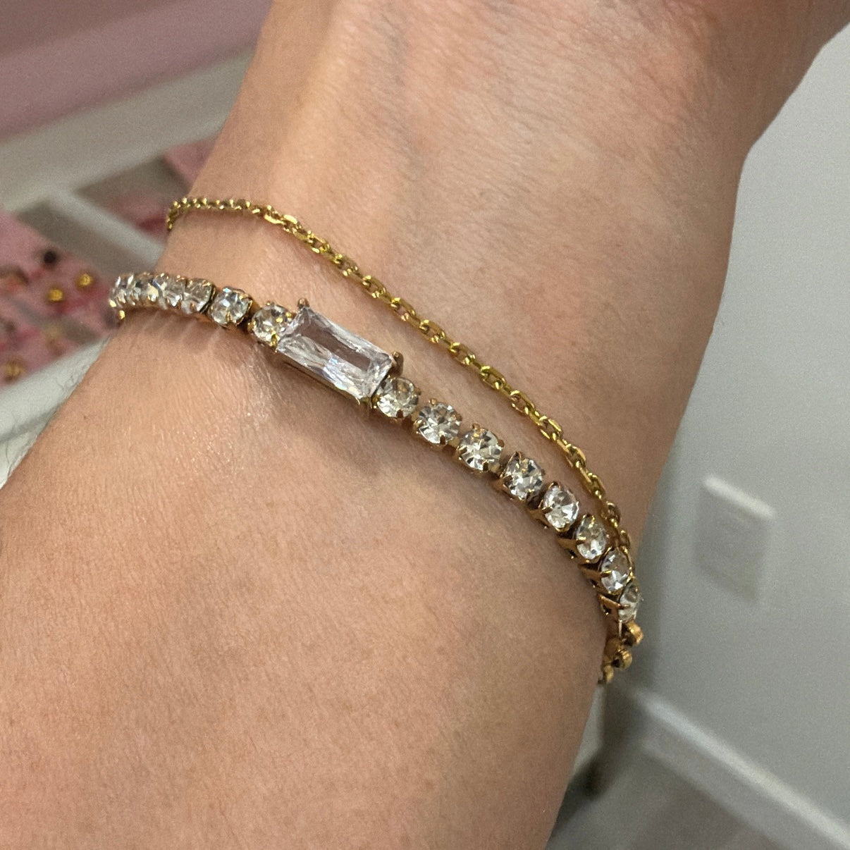 Pulsera Doble Brillitos