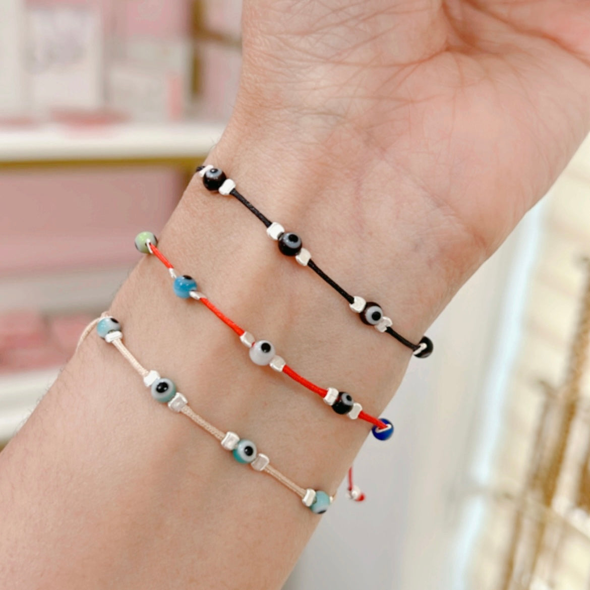 Pulsera Ojito Mixto Plata