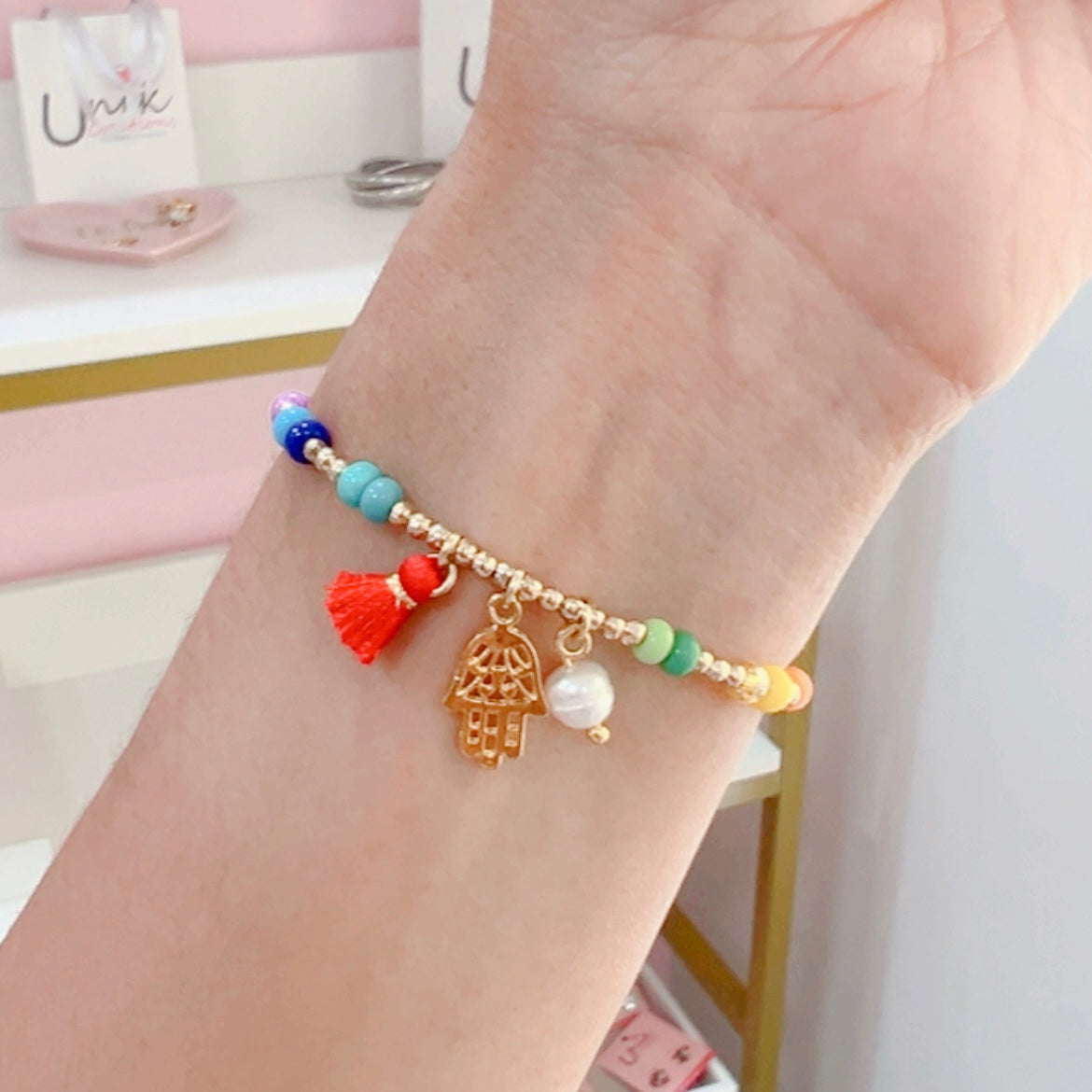 Pulsera Colorida Perla Manita