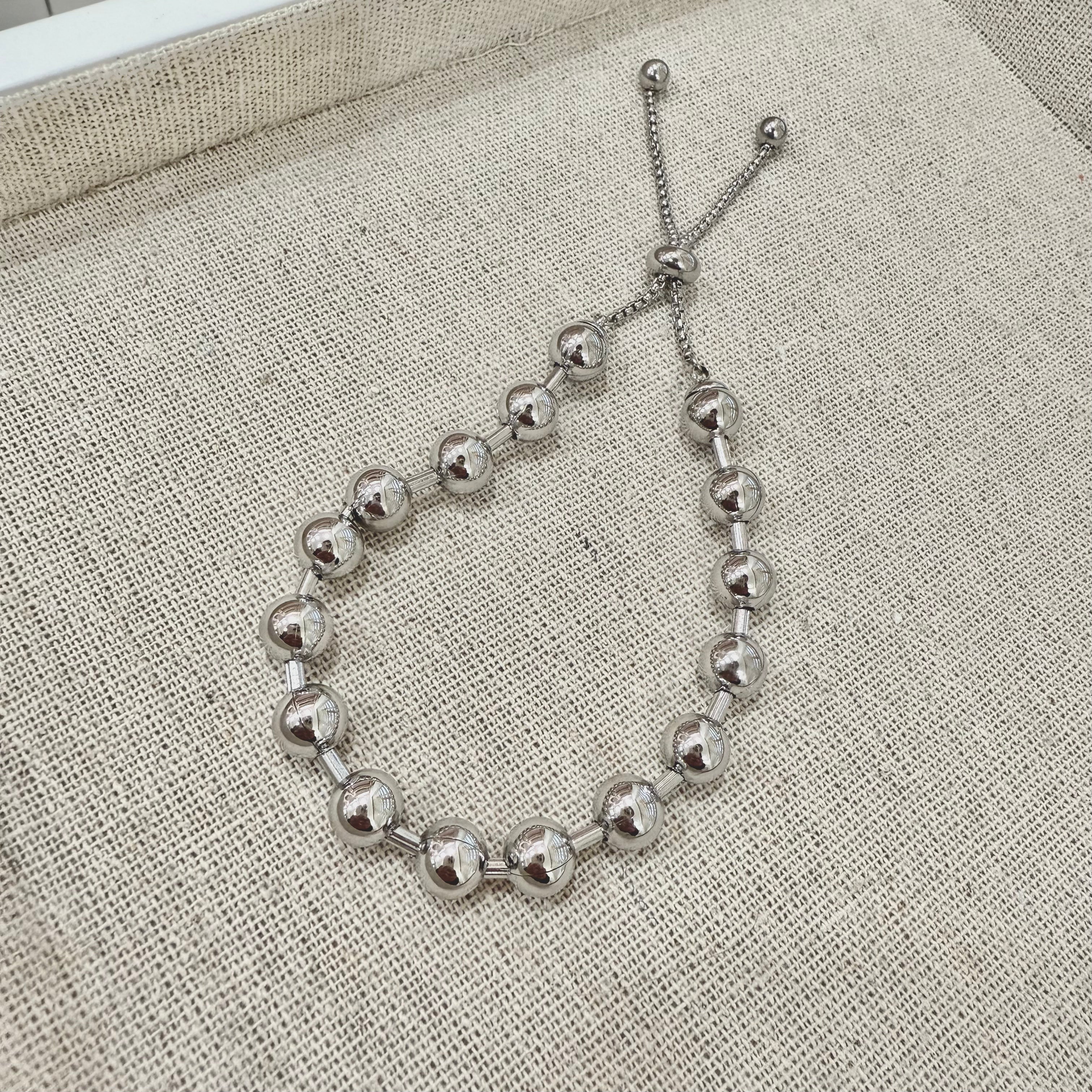 Pulsera Bolas Acero