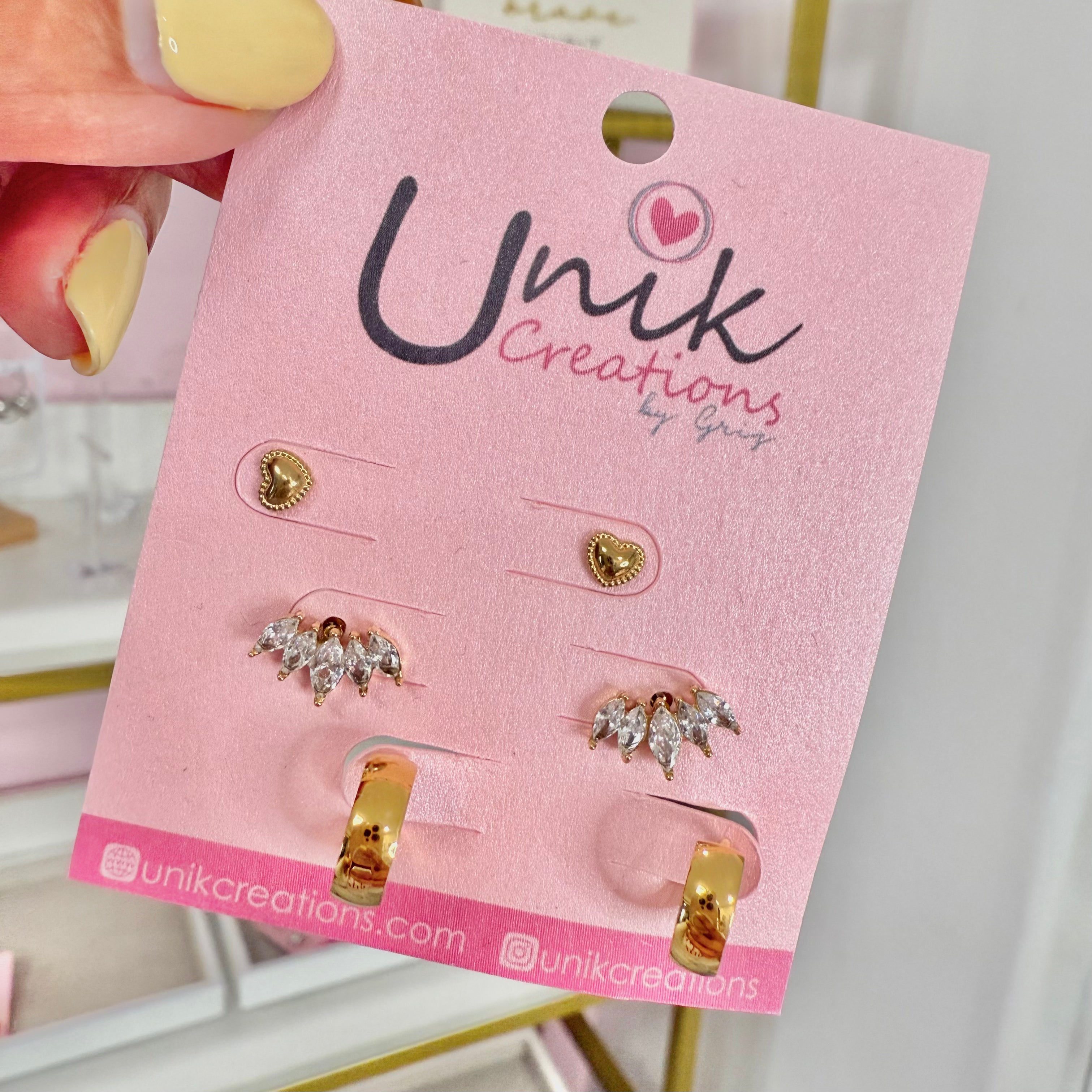 Aretes Set Brillo