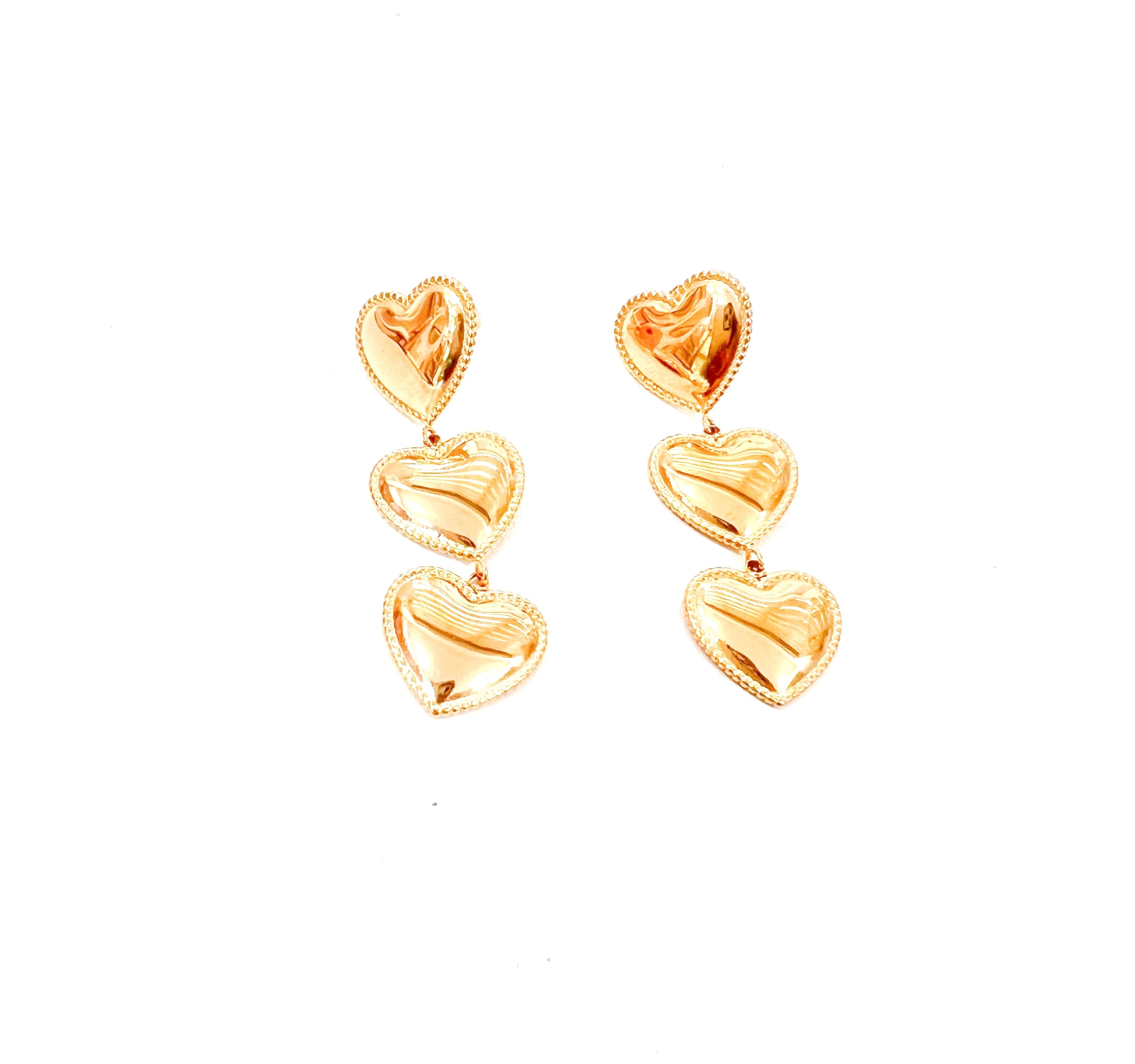Aretes Corazones Lisos