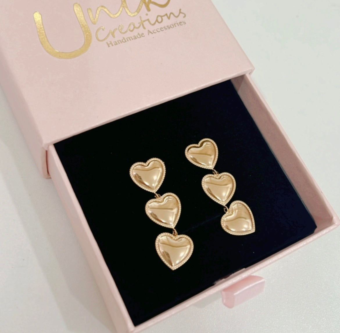Aretes Corazones Lisos
