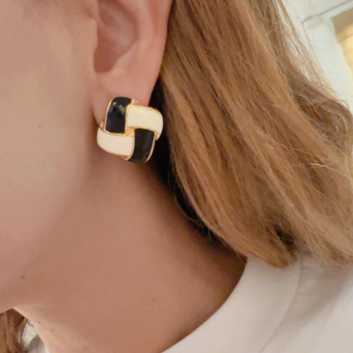 Vintage Stainless Steel Earrings