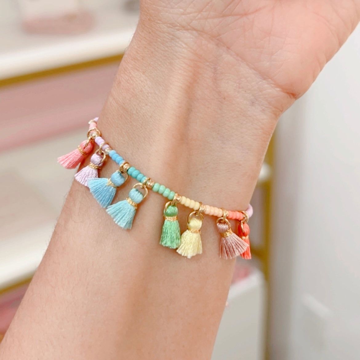 Pulsera Lila Motita Mixta