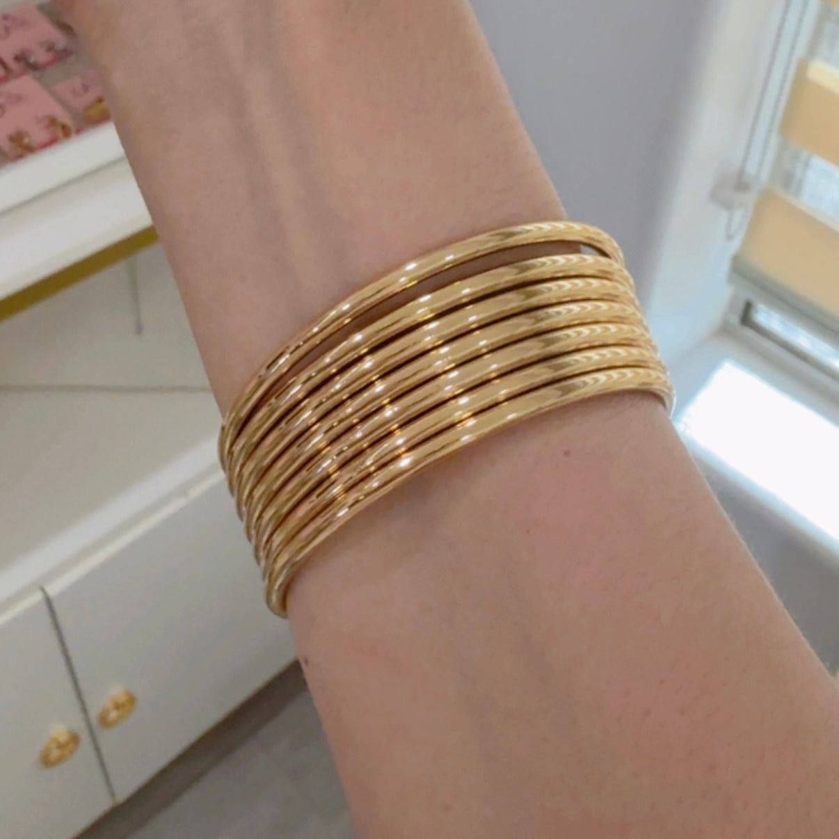 Pulseras Set Liso Acero