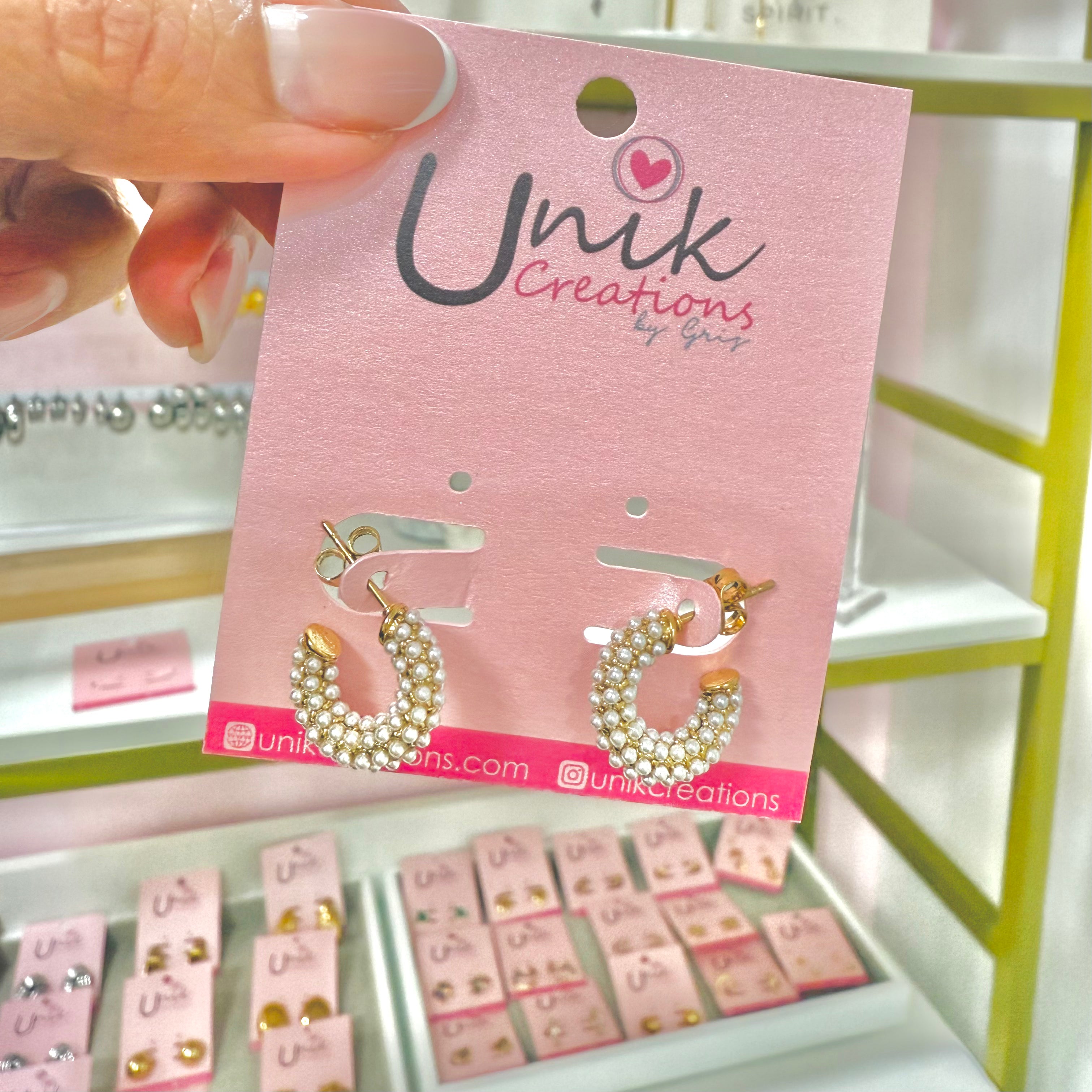 Aretes Arracada Perlitas