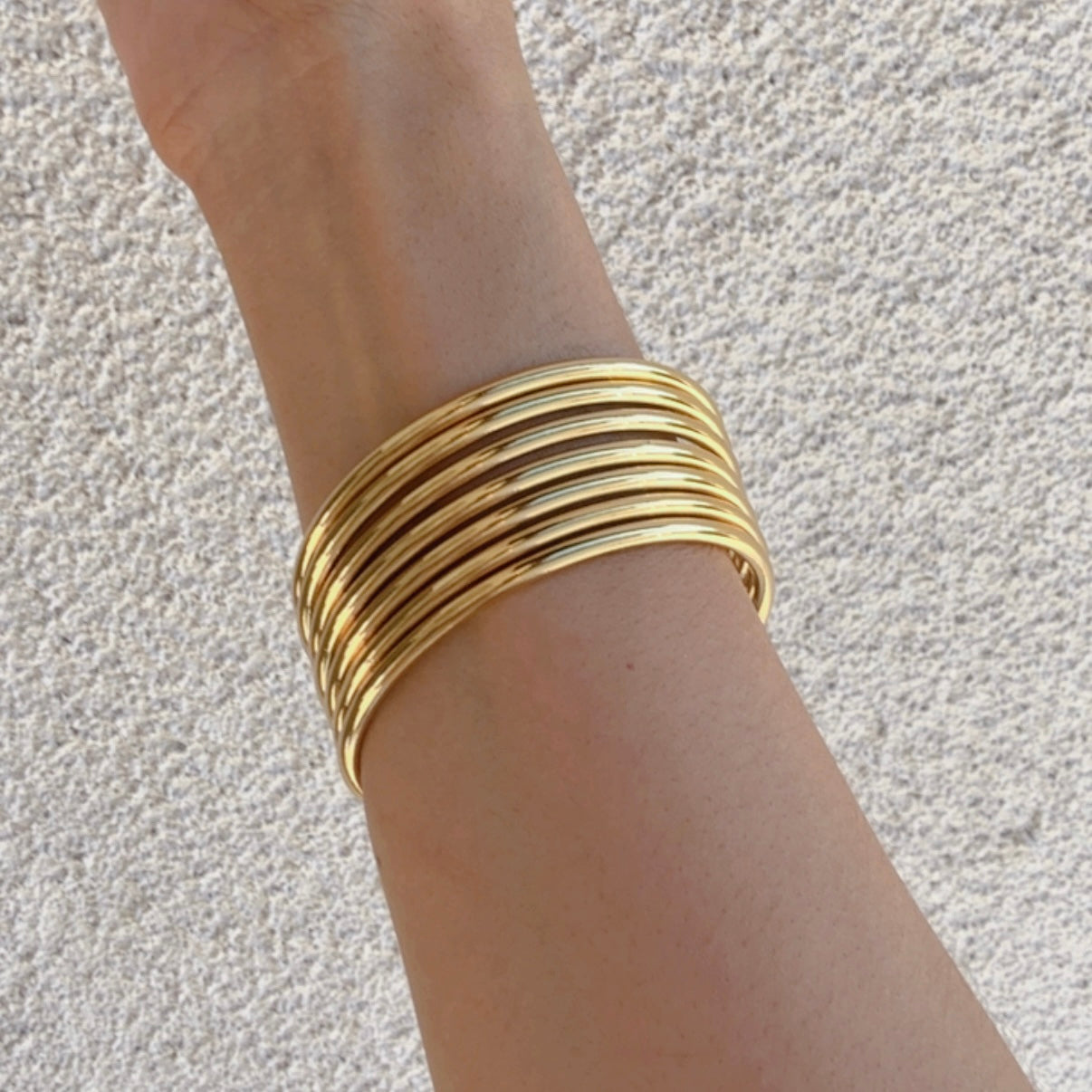 Pulseras Set Liso Acero