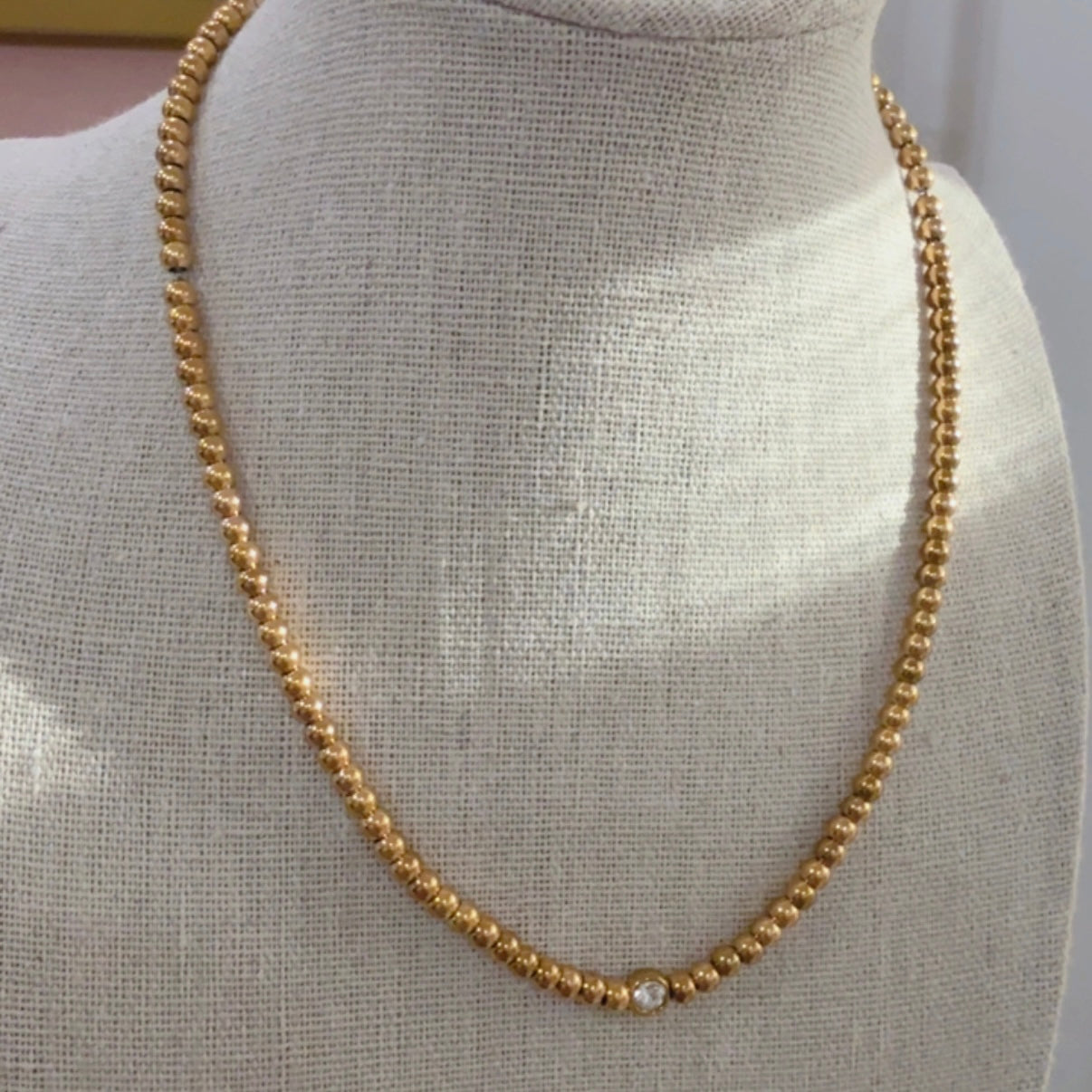 Collar Bolita Brillo