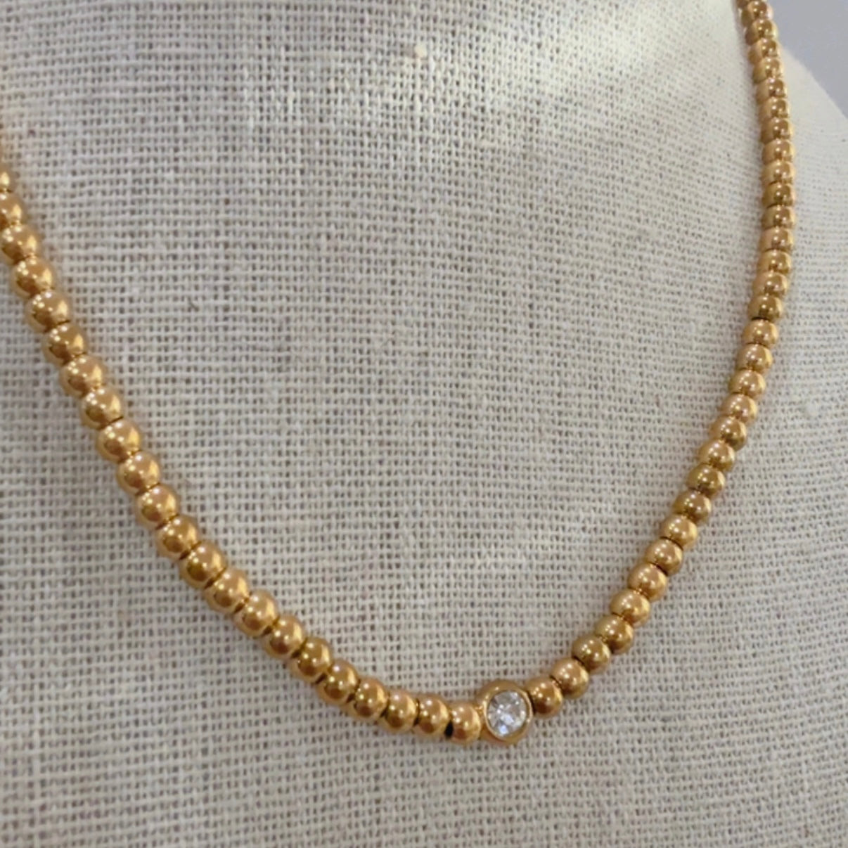 Collar Bolita Brillo