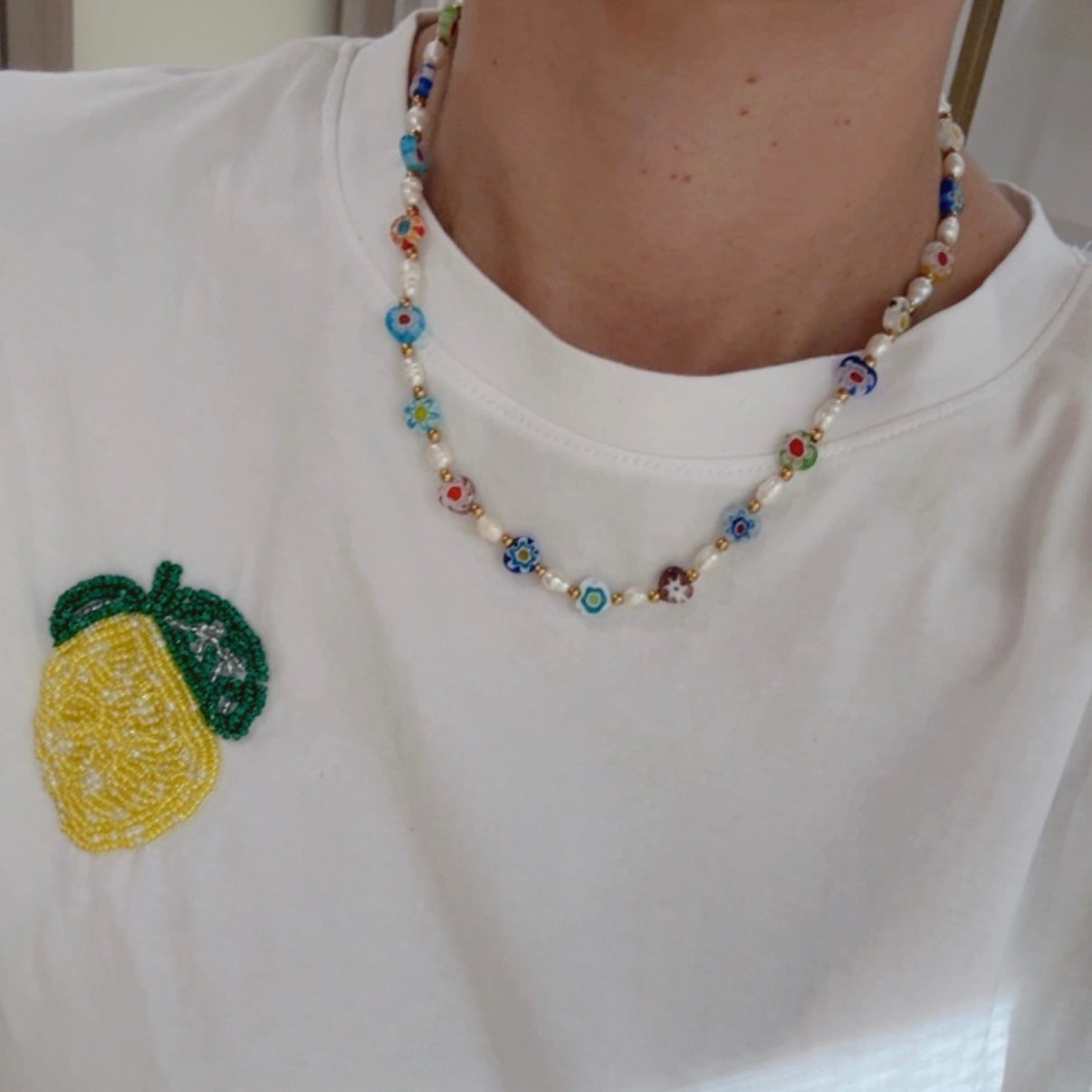 Collar Mixto Floresitas