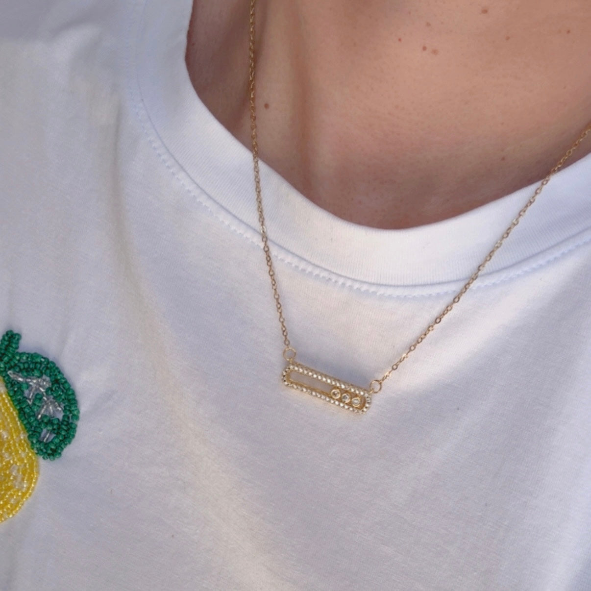Collar Barrita Brillo
