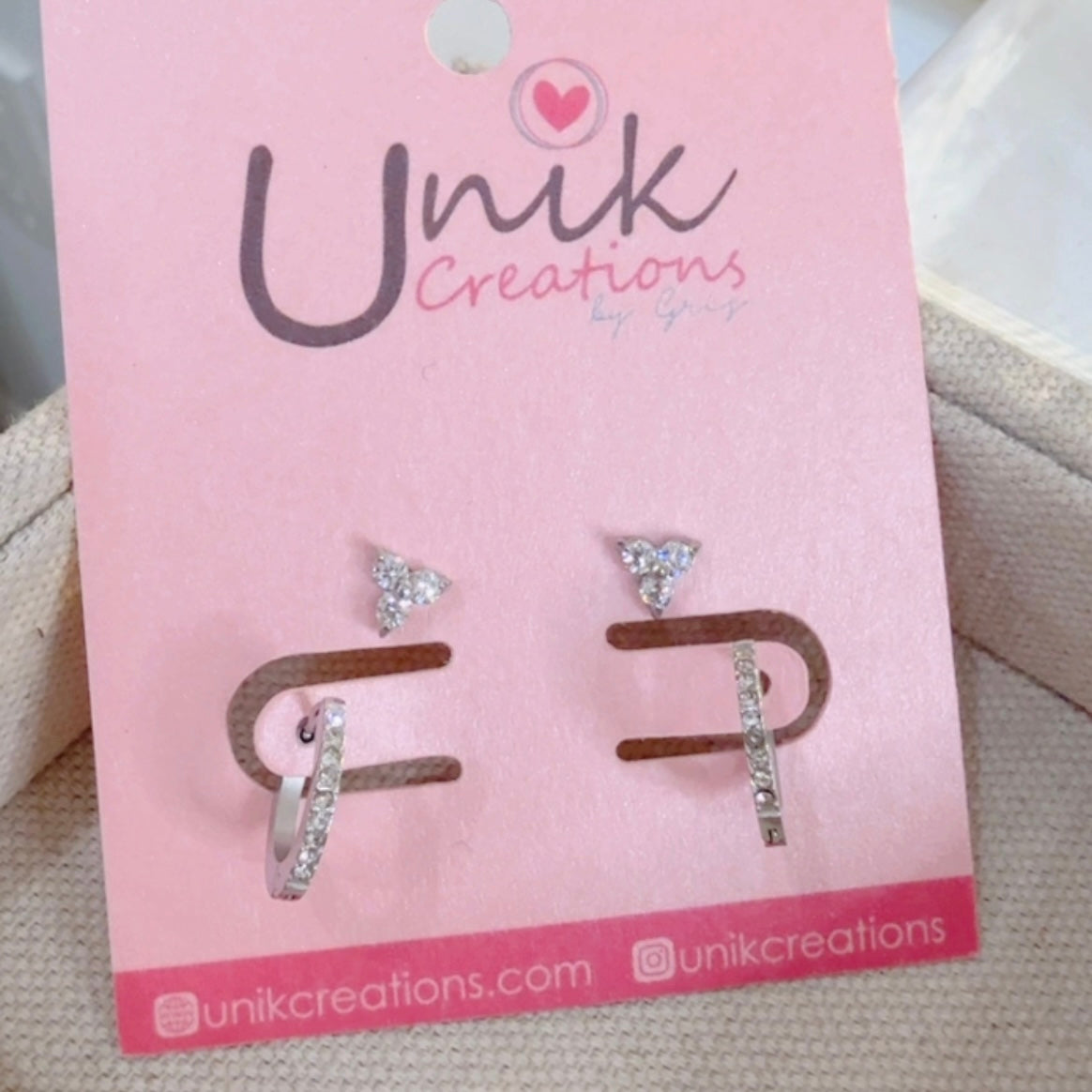 Aretes Set Zirconia Plateados