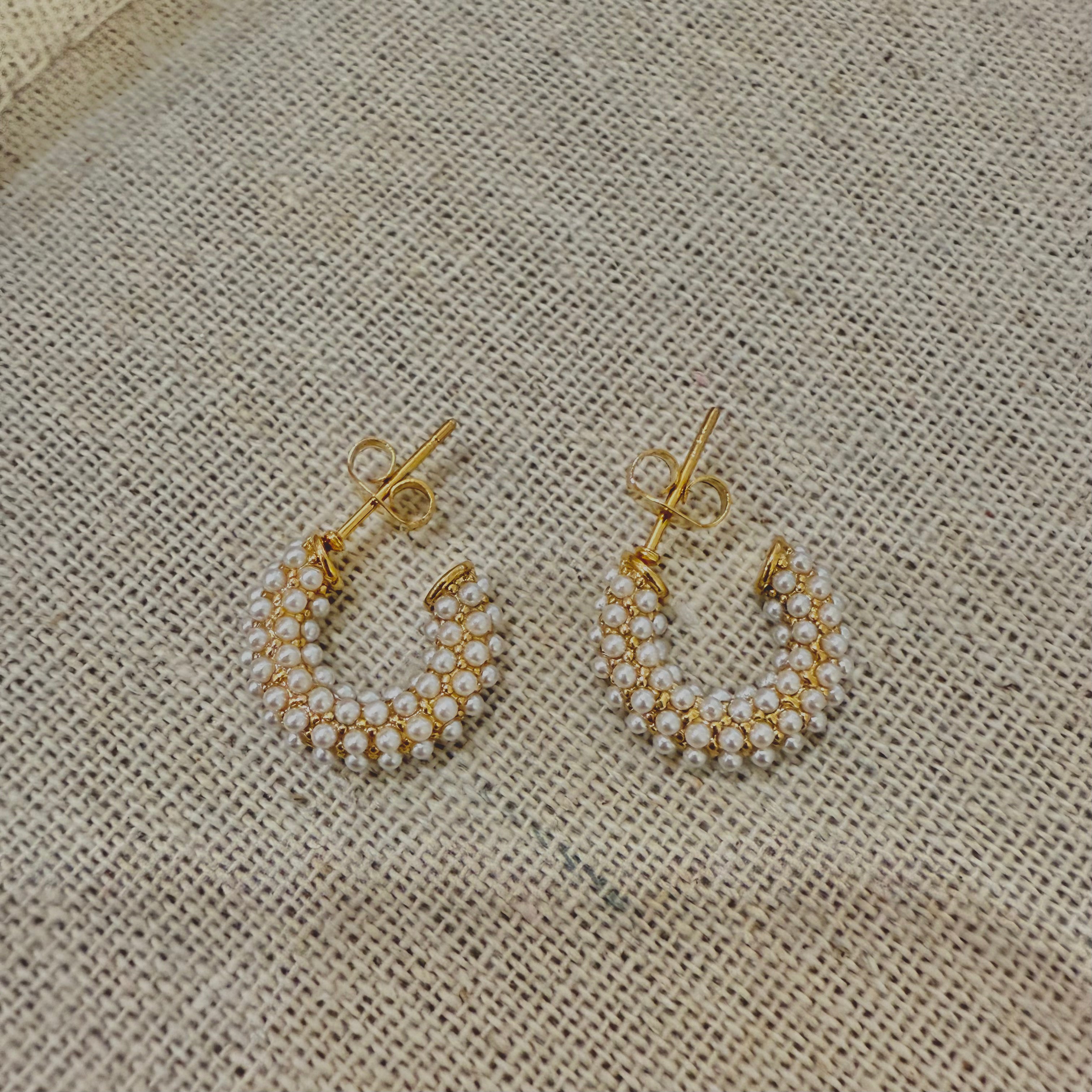 Aretes Arracada Perlitas