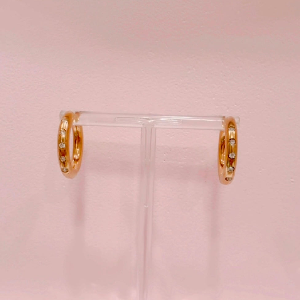 Aretes Arracada Brillo Cristalino