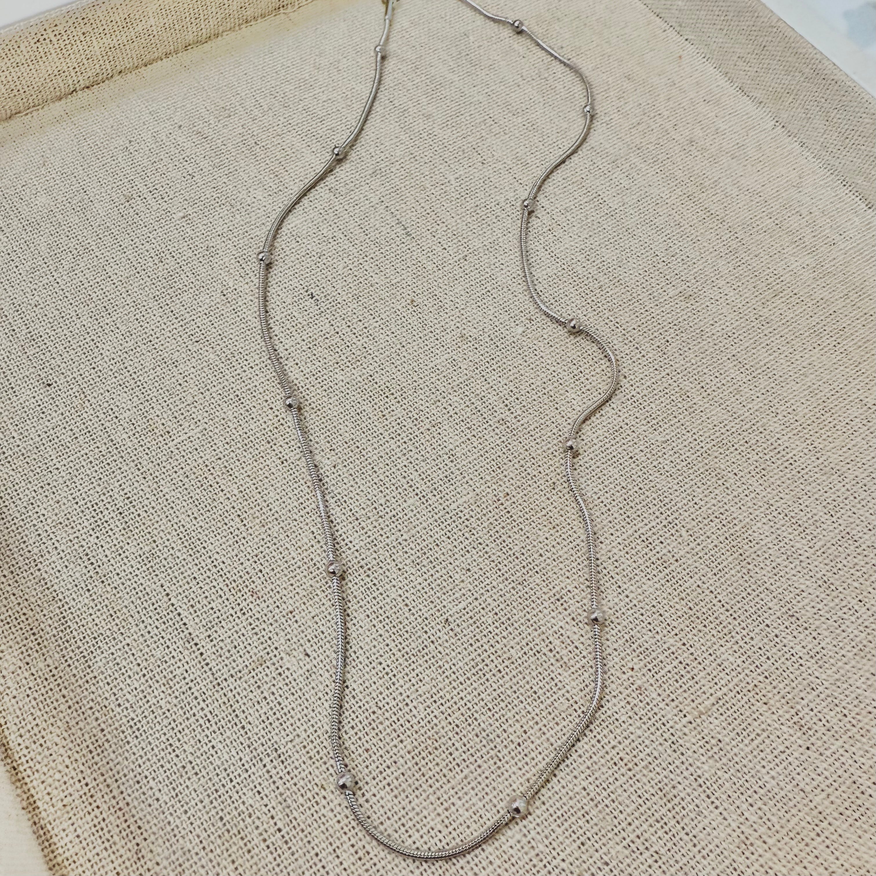 Collar Bolitas Sencillo Acero