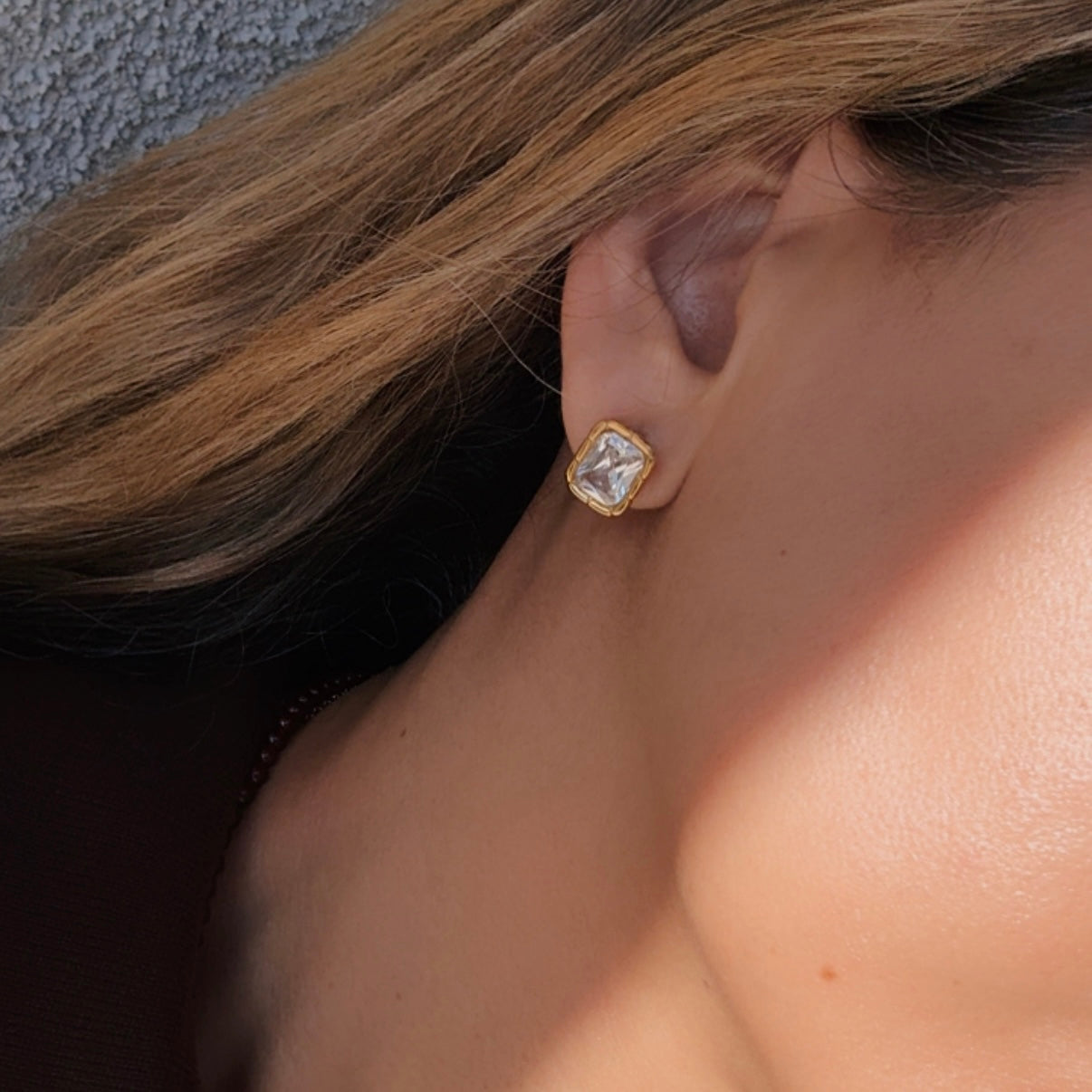 Clear Stud Earrings