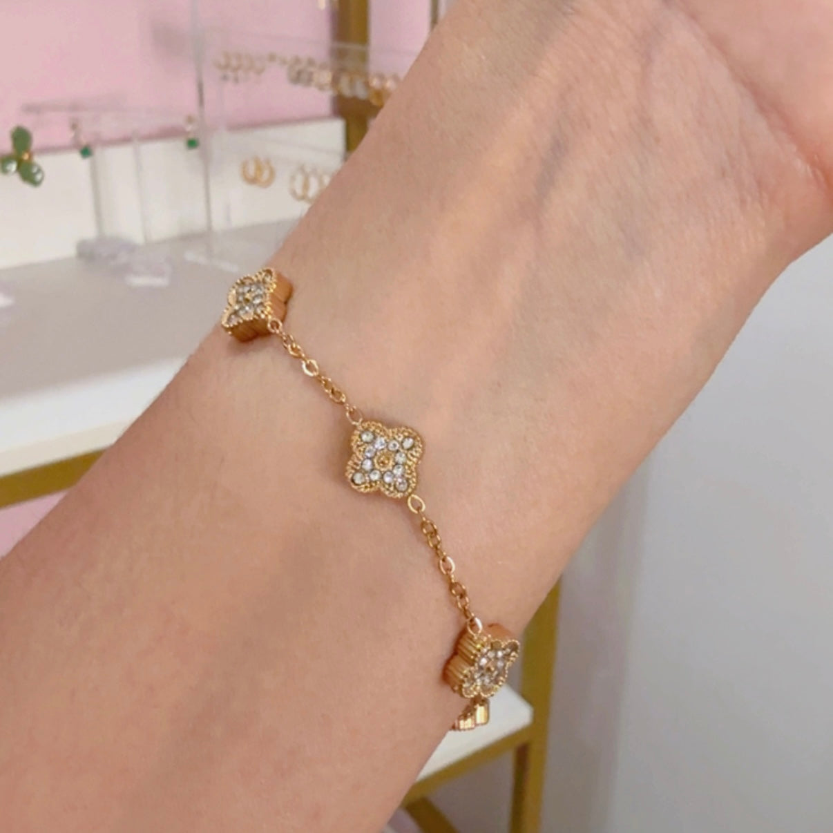 Pulsera Clover Brillos