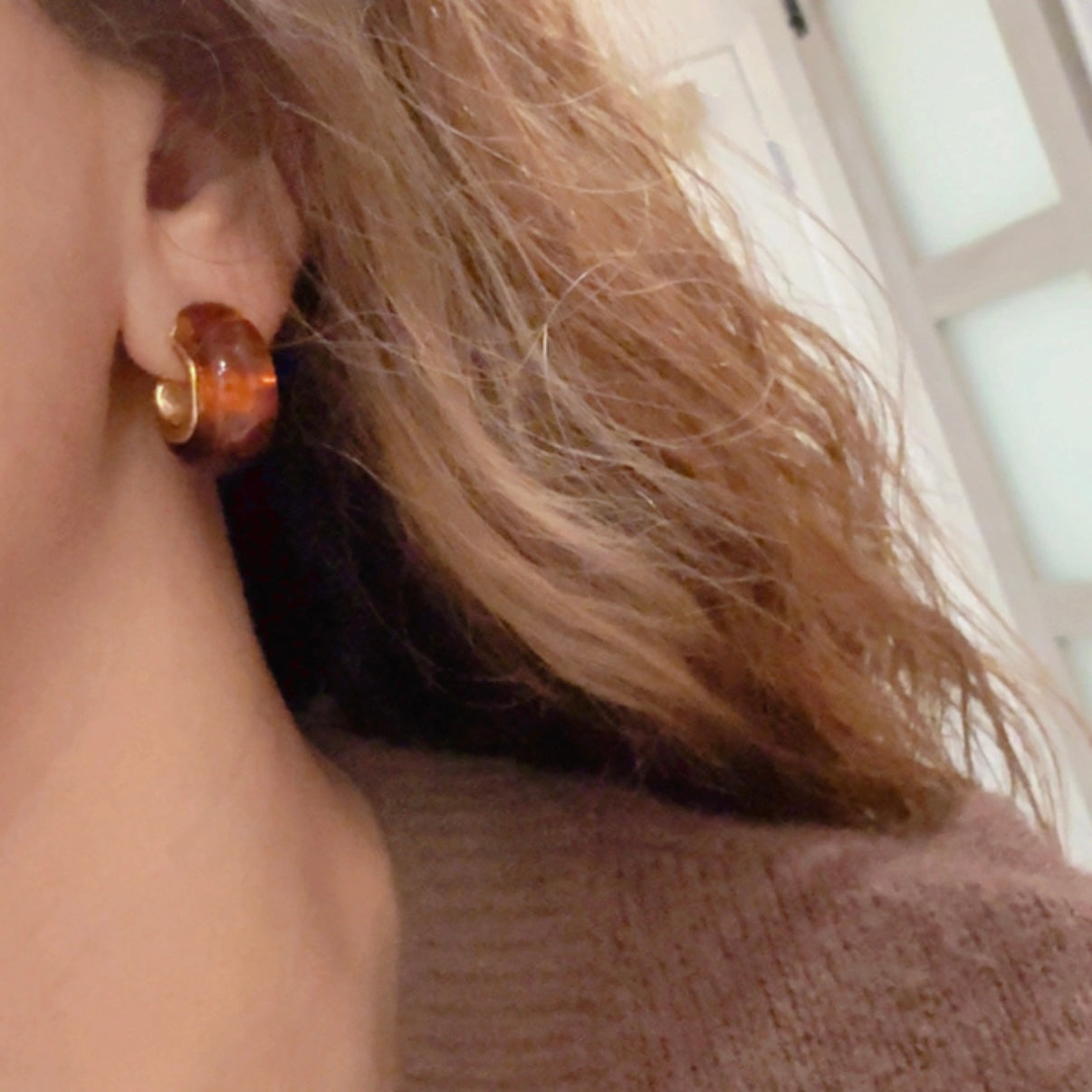 Aretes Arracada Café