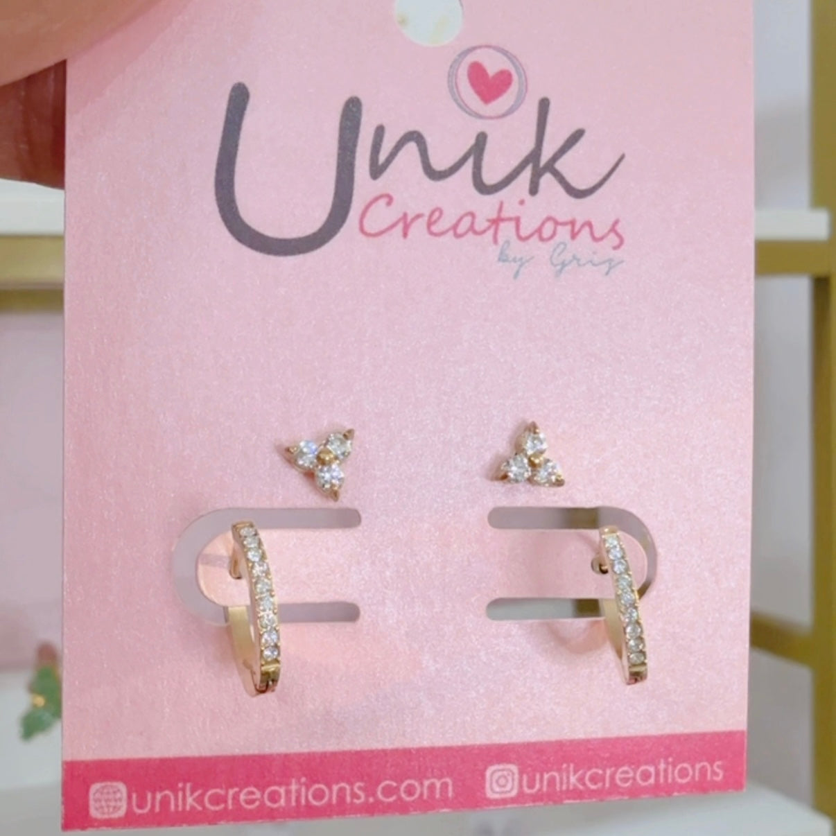 Aretes Set Zirconia Dorados