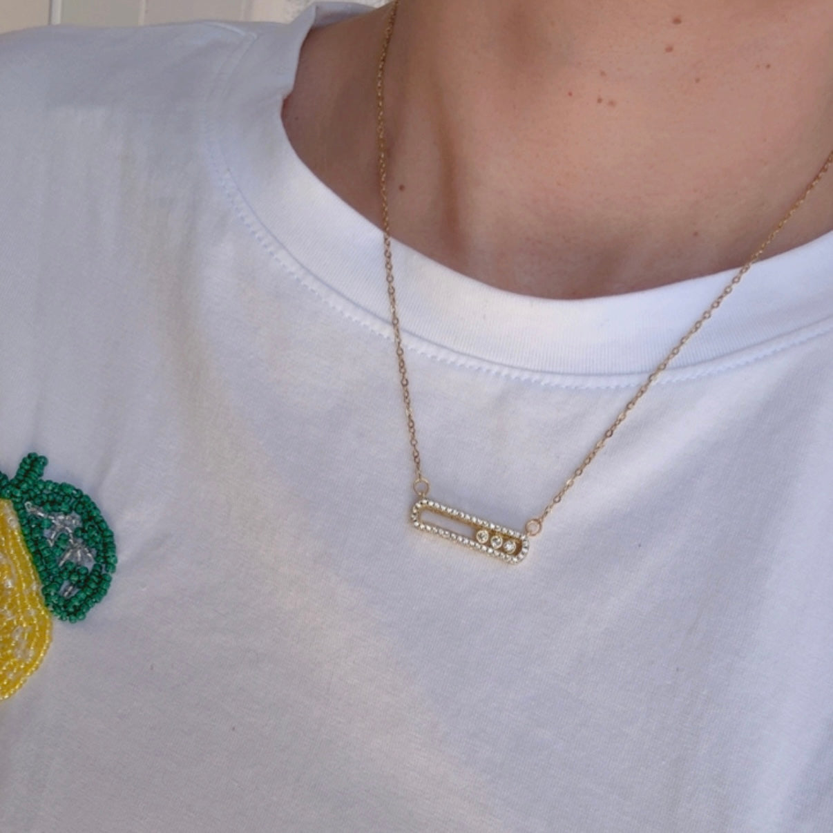 Collar Barrita Brillo