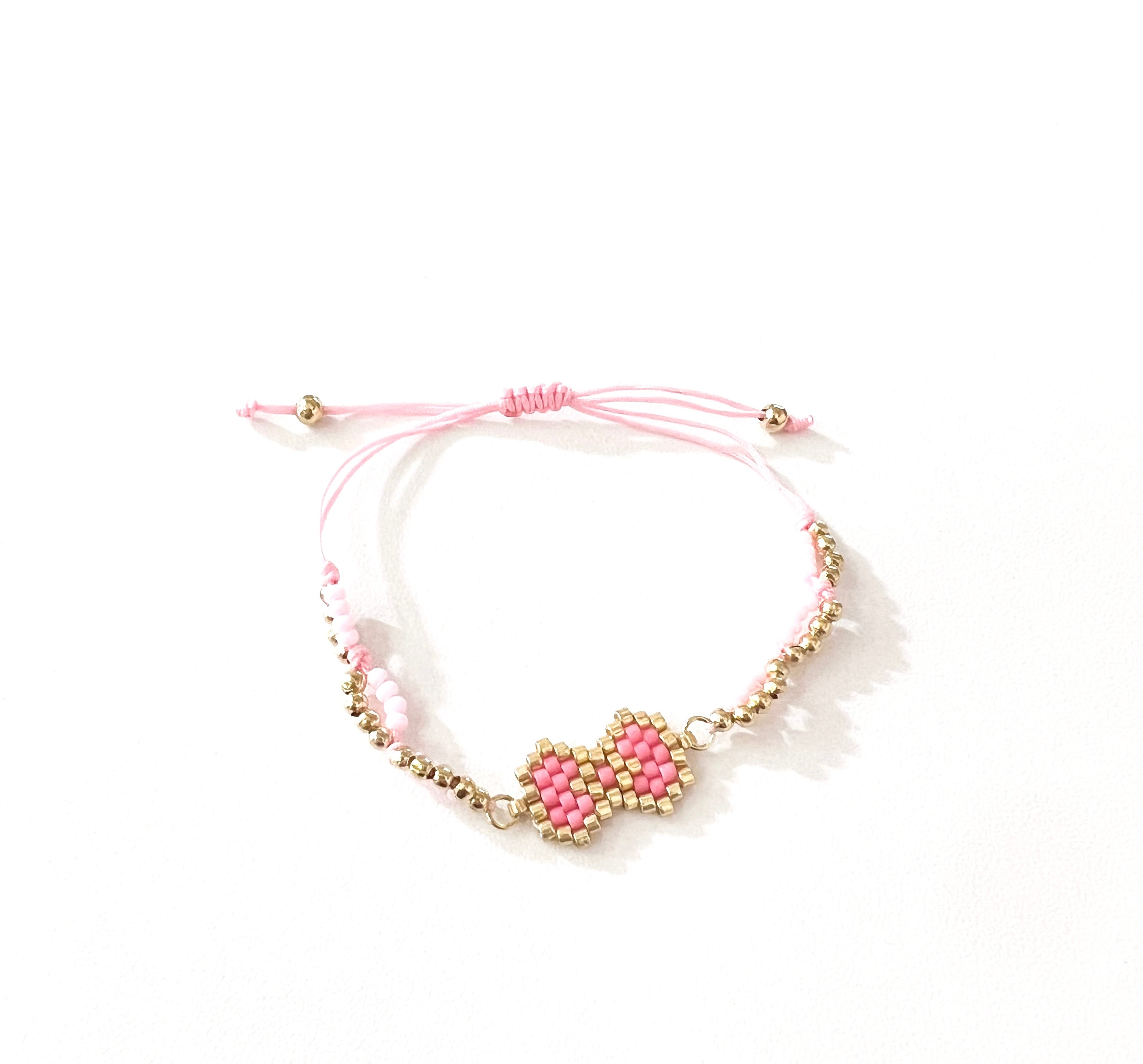 Pulsera Niña Moño Rosa