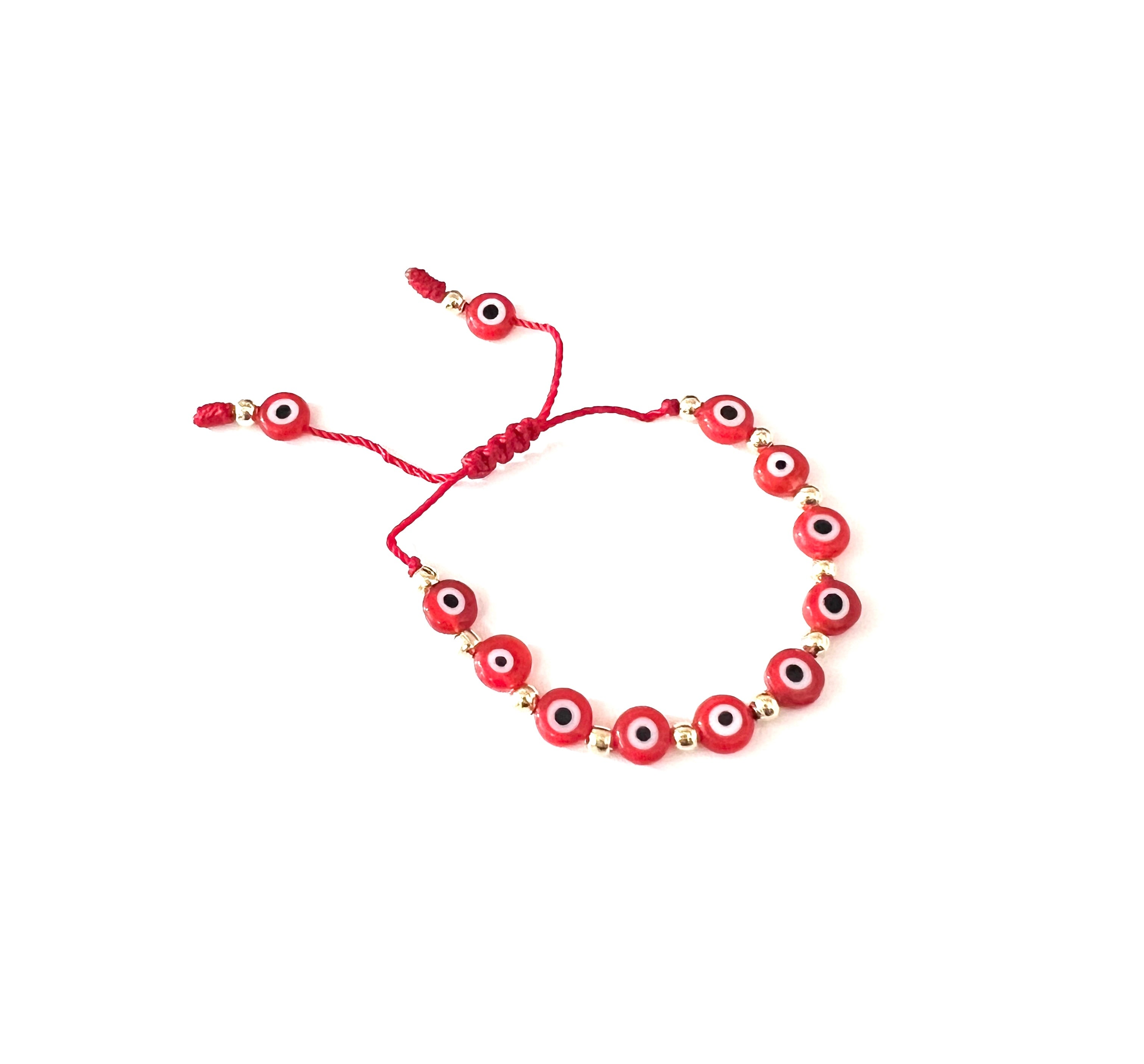 Pulsera Bebe Ojitos Roja