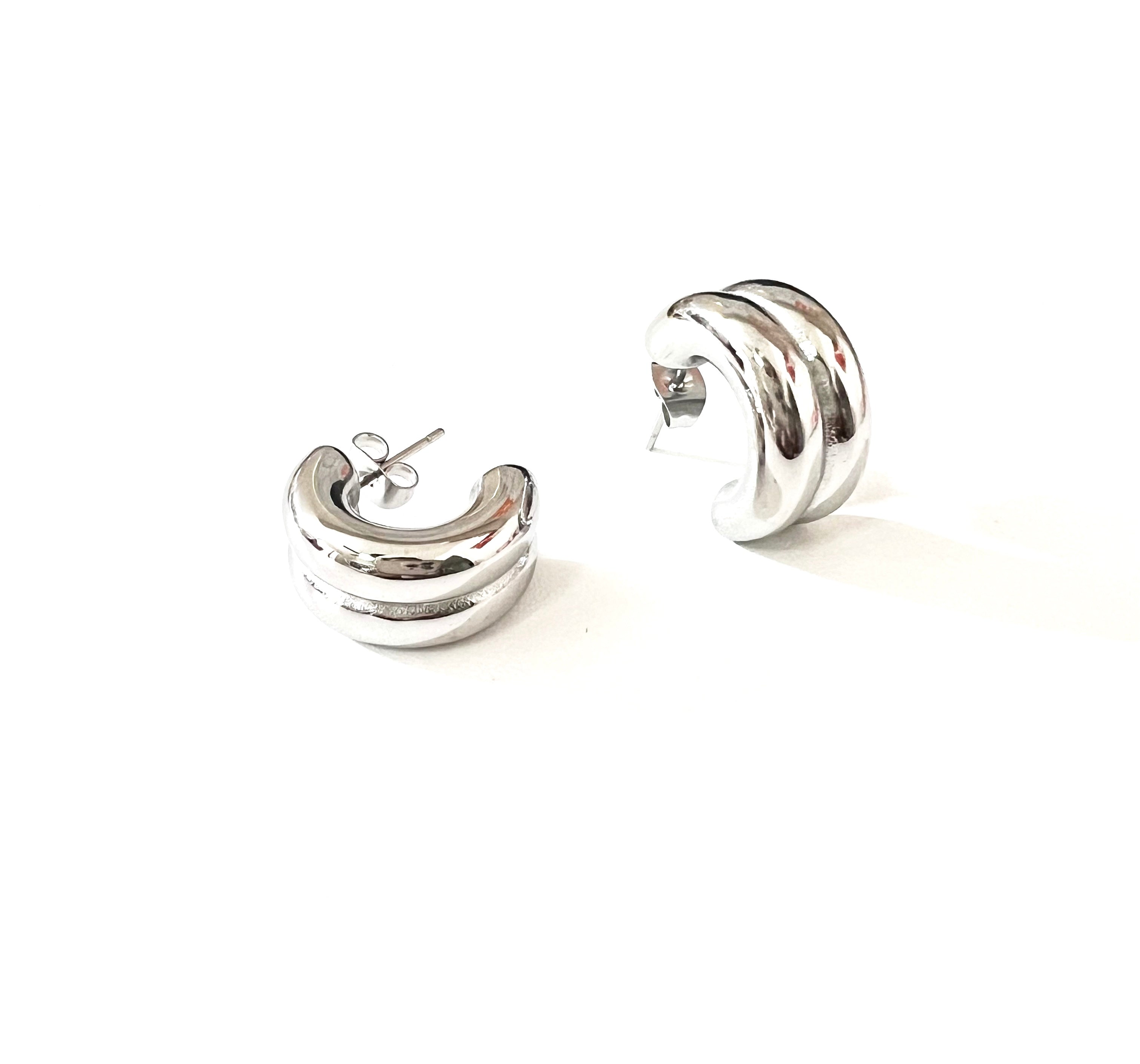 Aretes Arracada Chunky Doble